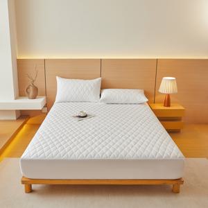 TEMU 1개 다색 방수 매트리스 커버 (베개커버 및 충전재 미포함) 부드럽고 편안한 솔리드 컬러 침구, 통기성, 거실 또는 게스트룸에 적합. 시트만 포함