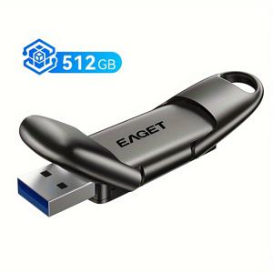 TEMU EAGET 512GB USB 드라이브, 외부 SSD USB 560MB/s 2-in-1 듀얼 드라이브 USB Type C+ USB A 3.2 Gen1 솔리드 상태 손가락 드라이브 SSD 스틱 아이폰 15/PS4/ 폰/태블릿//맥용