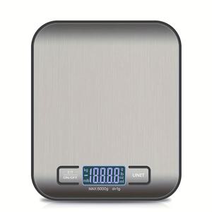 TEMU Kolzp 5Kg 고정밀 디지털 주방 저울 - 대형 LCD 디스플레이, 튼튼한 스테인리스 스틸을 특징으로 하는 베이킹 및 요리 필수 도구 (배터리 미포함)