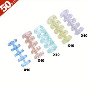 TEMU 50개 5구멍 바인더, 분리형 잠금 장치 포함, 편안한 필기감, 원클릭 개폐, 간편한 삽입물 교체, 다이어리, 플래너, 시험 답안, 노트북 및 숙제 보관에 적합, 리본 홀더.