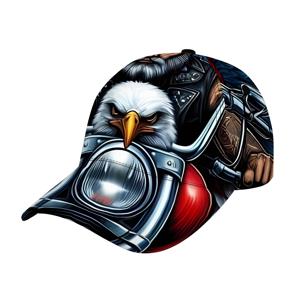 TEMU 1pc 힙합 라이더 플래그 야구 모자 - 조절 가능한 경량 아빠 모자, 용감한 독수리 & 디자인, 폴리에스터, 기계 세탁 가능 - 크리스마스, 할로윈, 데이, 야외 스포츠 모자 | 용감한 그래픽 모자 | 내구성 있는 헤어웨어