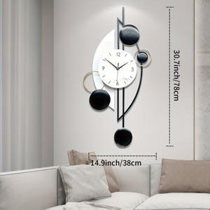 TEMU TOHOOYO 모던 벽시계 - 조용하고 끊김 없는 대형 숫자, 배터리 구동(AA 포함되지 않음) - 거실, 식당, 사무실용 - 현대적인 홈 데코 - 내구성 있는 철 구조 - 이상적인 집들이나 크리스마스 선물, 거실용 시계, 세련된 디자인, 고품질 마감, 스타일리시한 시계, 인테리어 , 크리스마스 장식