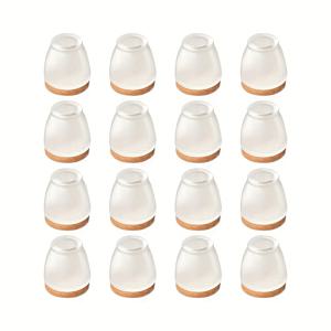 TEMU 16개 의자 다리 바닥 보호 커버, 바 스툴 다리 보호 캡, 하드우드 바닥용 식탁 의자 다리 보호 커버, TPE 펠트 가구 패드|식탁의자커버