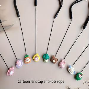 TEMU 귀여운 만화 캐릭터가 있는 1개 분실 방지 카메라 렌즈 캡 스트랩 - 컬러풀한 DSLR 및 미러리스 렌즈 보호용 끈, 내구성 있는 패브릭 스트랩 DSLR/미러리스 카메라용 (랜덤 디자인)
