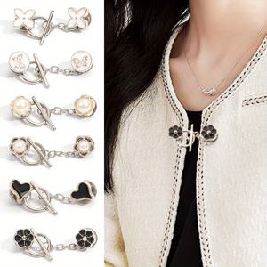 TEMU 6개 세트, 다양한 스타일의 청바지 허리 밴드 조임 장치, 구멍 없는 금속 허리 조절 장치, 속이 쉬운 바지 허리 밴드 고정 버튼, 다리미 부착 청바지 버튼, 허리 조절 옵션, 흔적 없는 버튼 패스너, 데님 및 재봉에 적합.