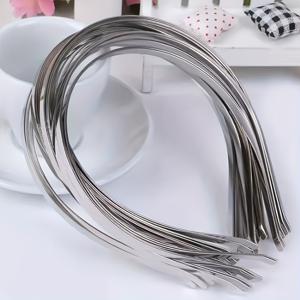 TEMU 20개 3mm 넓은 금속 헤어 타이 - 스테인레스 스틸 스타일 헤어 액세서리, 일반 및 부드러운 헤어를 가진 남성과 여성을 위한 적합한, 내구성 있는 헤어 스타일 도구, 포니테일 및 부니 헤어 액세서리, 간단한 디자인, 부드러운 표면, 일상적인 DIY 헤드밴드 헤어 액세서리