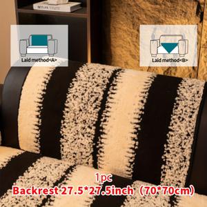 TEMU 1개 플러시 소파 쿠션, 사계절용, 심플하고 모던한 디자인, 미끄럼 방지 및 내구성 있는 등받이 타월, 세탁기 사용 가능, 반려동물 친화적, 겨울철 보온 - 벨벳