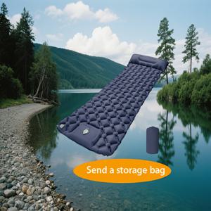 TEMU 1개 야외 인플레이터블 매트 | 1분 빠른 팽창 + 초고강도 방수 & 내구성 | 캠핑, 하이킹, 피크닉 필수품 | 가벼운 접이식 고품질 패드 | 여름 모험용 기어 (보관백 포함)|발매트|캠핑매트