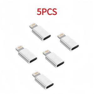 TEMU USB-C-Lightning 암수 어댑터, 휴대용 소형 디자인, 휴대폰 및 기타 기기 충전 및 데이터 동기화 지원, 모던 디자인, 3개 또는 5개 세트로 구매 가능.