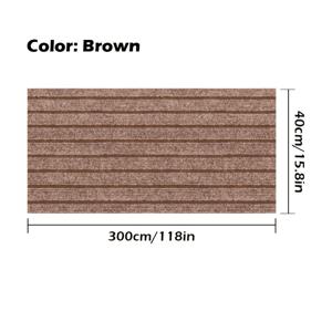 TEMU 1롤 15.8인치 × 118인치, 5mm 두께, 3D XPE + 폴리에스터 섬유 벽지 | 심플한 단색 바닥 장식 | 강력한 접착력, 얼룩 방지, 쉬운 세척 | 복도, 현관, 계단, 식당 바닥 리모델링 및 미화에 적합