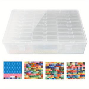 TEMU 30/27개 아트 비즈 보관 트레이 (뚜껑 포함) - 스티커 포함 플라스틱 정리함, 비즈, 페인팅 액세서리용 색상 코드 칸막이, 공예 및 주얼리 제작에 적합, 공예 보관 솔루션, 스티커 보관
