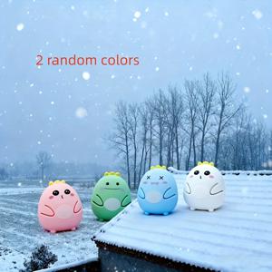 TEMU 2개 자가 발열 손난로 + 교체용 코어 2개 포함 - 휴대용 겨울용 보온 패치, 추운 날씨용 - 비열량 포켓 사이즈 (귀여운 달걀 모양 디자인)