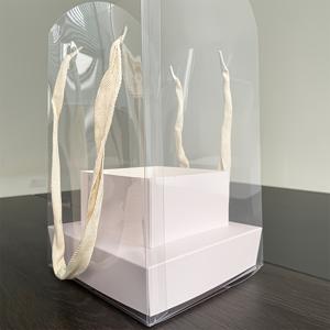 TEMU 대형 무지개 컬러 플라스틱/종이 꽃 선물 상자 5개 세트 - 컷아웃 디자인, 내구성 강한 접이식 꽃 배송 포장, DIY 꽃꽂이, 발렌타인데이, 어버이날, 크리스마스용 - 튼튼한 골판지 꽃 상자