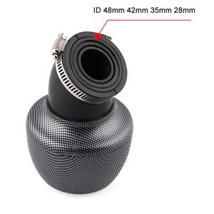 TEMU 원사이즈 카본 파이버 에어 필터 클리너 - 혼다, 카와사키, 더트 바이크, ATV, 모터바이크 호환 (28-48mm)