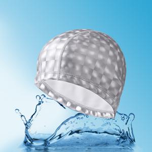 TEMU 성인용 PU 수영 모자 한 팩, 탄력적이고 부드러워 편안함을 제공하며 수영, 해변, 수영장 또는 물놀이에 이상적