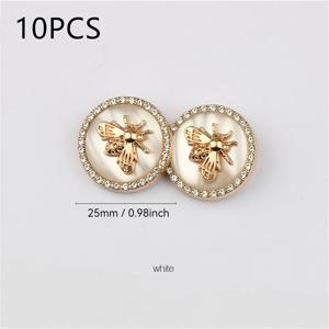 TEMU 10개 세트 럭셔리 스톤 버튼 - 의류 재봉 소재, 패션 여성 재킷 코트 버튼, 벌 디자인