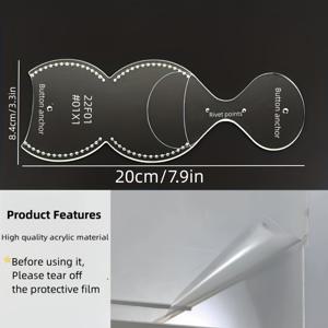 TEMU 1pc 투명 아크릴 열쇠고리 지갑 동전 지갑 패턴 템플릿 도구 DIY 도구 가죽 공예