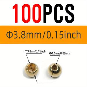 TEMU 100pcs 황동 구슬 머리, 젖은 파리 미끼 매는 재료, 낚시 액세서리
