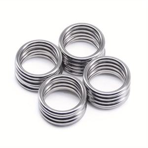 TEMU 다양한 색조의 전기 도금 아연 합금 O-링 20개 세트. 하드웨어, 가방, 벨트 및 공예 프로젝트에 적합합니다.