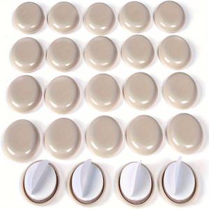 TEMU 24개 베이지 가구 슬라이더 - 의자, 테이블 및 가전 제품용 1인치 라운드 접착 이동 패드 - 소음 및 스크래치 감소