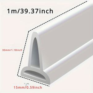 TEMU 1롤 샤워용 물막이 - 간편 설치 건습 분리 장벽, 전원 불필요, 화이트 욕실 방수 가드