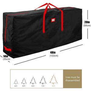 TEMU 크리스마스 트리 보관 가방 - 9피트 인공 트리용 - 내구성 있는 손잡이 - 라벨 슬롯
