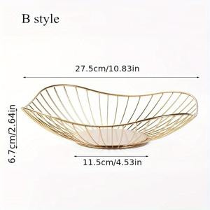 TEMU 현대적인 철제 과일 바구니 - 과일, 간식 및 빵을 위한 창의적인 가정용 보관 및 전시용 트레이 (레스토랑 주방용)