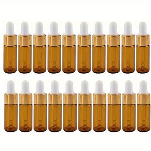 TEMU 20개입 1ml 2ml 3ml 5ml 미니 드로퍼 병, 에센셜 오일 용기 및 화학 실험실용 빈 컨테이너