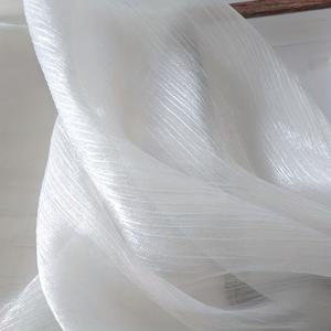 TEMU 1개 글리터 은색 주름 오간자 원단, 물결 무늬 창문 쉬어 원단, 공예용 투명, 폭 59인치, 길이 36/108/180인치, 손세탁만 가능, 단색, 재단 단위 판매, 프린팅 및 염색, 폴리에스터 30%, 아크릴 50%, 나일론 20%