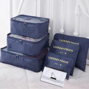 TEMU 11가지 색상의 7개 세트 생동감 있는 여행용 보관 가방 - 튼튼한 폴리에스테르, 효율적인 수하물 및 옷장 정리용 지퍼 파우치 - 접이식, 쉽게 청소 가능한 옷, 속옷 및 기타 용품 정리함, 여행용 수하물