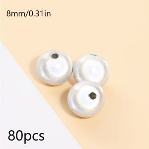 TEMU 80개 8mm 쿨 레이저 반사 아크릴 비즈 세트, Y2K 이리디슨트 루즈 비즈 DIY 쥬얼리 만들기, 핸드메이드 팔찌, 목걸이, 폰 체인, 가방 액세서리, 비즈 장식품