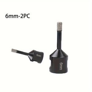 TEMU 대리석 홀쏘용 6mm M14 드릴 비트 2개 세트, 석영, 화강암 및 타일 확장에 적합