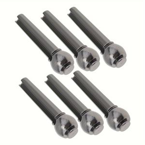 TEMU 6개 세트 순수 구리 기타 브리지 핀, 포크 어쿠스틱 기타용 메탈 스트링 네일 페그