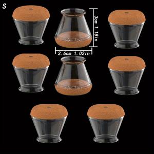 TEMU 8개 세트 의자 다리 보호대, 목욕타월 바닥용 펠트 패드, 실리콘 가구 다리 캡, 긁힘 방지, 소음 감소, 고탄성, 일체형 디자인, 미끄럼 방지 및 내마모성 - 금속 마감이 있는 플라스틱 소재