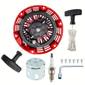 TEMU 혼다 GX120/GX160/GX200 엔진용 리코일 스타터 어셈블리 - 강철 로드 발톱이 있는 내구성 있는 풀 스타트 키트, 4/5.5/6.5hp 모터에 적합, 스타트 컵 및 마운팅 볼트 포함