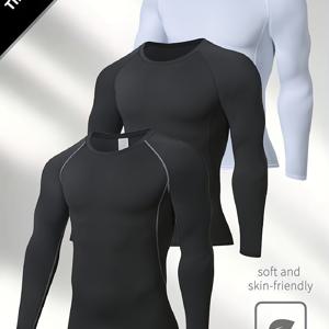 TEMU 3개 이상 다색 주문 가능 - 트랙 & 필드 슈트 - 고탄력 운동복, 타이트핏 긴팔 봄-여름-가을용 - 훈련 및 경기용 트랙 유니폼 호환