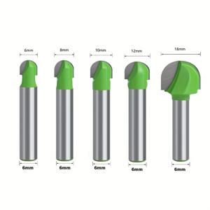 TEMU 5pcs PTA 6mm 라운드 노즈 샤크 - 터키스 핸들, 조립 필요 없음, CNC 조각 및 디테일링에 이상적, CNC 조각 도구|에르고닉 핸들 디자인|내구성 있는 카르비드 비트, 목공 도구