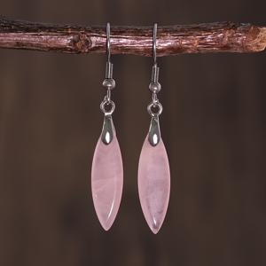 TEMU 보호 시크 천연석 귀걸이 여성용 - water drop 댕글 귀걸이, 기하학적 긴 모양, 구리 귀 바늘, 도금 없음 - 일상 착용 또는 휴가 액세서리에 완벽 (1 쌍)