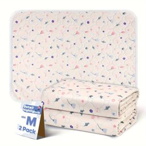 TEMU 세탁 가능하고 재사용 가능한 애완동물 훈련 패드 - 연한 색상의 잔디 패턴, 빠른 건조, 누수 방지, 모든 개 크기에 적합한 미끄럼 방지 - 가구 보호 및 여행, 소파 쿠션, 다양한 용도에 이상적|배변패드