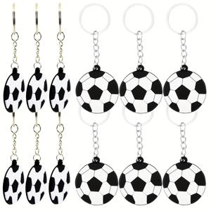 TEMU 2D 평면, 축구 키링 12개 세트, 축구 테마 파티 선물, 생일 선물, 백팩 장식용