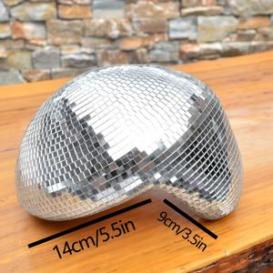 TEMU 1pc 반사 은색 디스코 볼 - 남성 단체 파티, 할로윈, 크리스마스 및 새해 축하, 댄스 씬 및 휴일 장식에 적합한 다용도 파티 장식, 크리스마스 장식