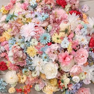 TEMU 30개 수제 플로럴 헤드 - 파스텔 핑크, 화이트, 옐로우, 라벤더, 레드, 그린, 블루, 베이지, 피치, 퍼플, 틸, 오렌지, 라이락, 그레이, 브라운 - 웨딩, 홈 데코, 할로윈, 크리스마스, 장식용 패브릭 꽃 - 전기 필요 없음, 테이블 센터피스, 부케, 아레인지먼트, 축제 테이블 장식, 정교한 페탈 디자인, 핸드메이드 블룸