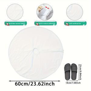 TEMU 1pc 축제 인조 모피 크리스마스 트리 스커트, 60x60cm 폴리에스테르 장식 트리 앞치마, 다양한 크기 제공