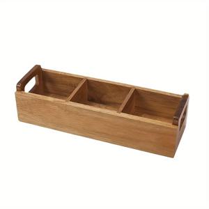 TEMU 현대적인 목재 보관함, 데스크탑용 간식 및 잡동사니용 선반 바구니, 장식용 보관함, 선반 바구니