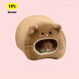 TEMU 1/2개 곰돌이 모양 햄스터 케이지 | 색상 랜덤, 소형 애완동물에게 적합