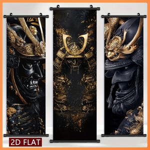 TEMU 2D 플랫, 2D/FLAT - 일본식 다크 스크롤 아트 세트 (3개) : 고화질 잉크 전통 청동 전사 벽걸이 장식, 거실·침실·사무실·기숙사용 플라스틱 행잉 데코 – 완벽한 홈 데코 선물