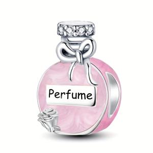 TEMU 925 실버 도금 카메라, 립스틱 리본 가방, 향수, 하이힐 신발 비즈, 오리지널 팔찌 및 목걸이 주얼리 여성 선물.