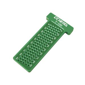 TEMU 알루미늄 합금 포켓 정밀 T-자자 - 4인치 & 100mm 목공 스크라이브, 미터법/인치 마킹 게이지, 목공 라인 드로잉 측정 도구 및 교차 교정 - 내구성 있고, 소형이며, 정확한 스크라이브 자, 구멍 스크라이브 기능, CCIEAO