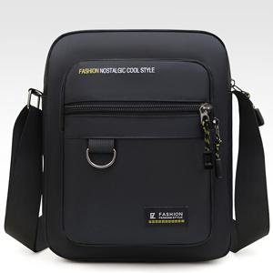 TEMU 남성용 경량 나일론 크로스바디 백 - 다양한 지퍼 수납공간, 조절 가능한 스트랩 & 태슬 디테일이 있는 캐주얼 슬링백, 블랙, 일상 및 여행용 액세서리, 모던한 디자인, 기능성 수납공간, 컴팩트 휴대 가능