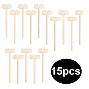TEMU 15개/30개/45개/60개 미니 나무 망치 초콜릿용, 작은 나무 망치 깨지는 초콜릿 하트 몰드, 초콜릿 깨지는 곰 몰드용 나무 망치, 초콜릿 공예 및 파티용 나무 망치